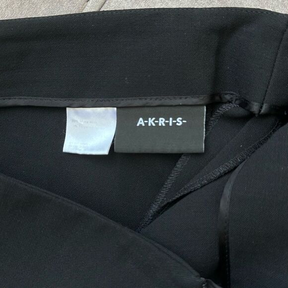AKRIS Black Wool Trousers Pants Size 4 - Picture 8 of 8